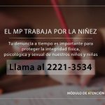 NIÑEZ RÓTULO MP TRABAJA POR LA NIÑEZ