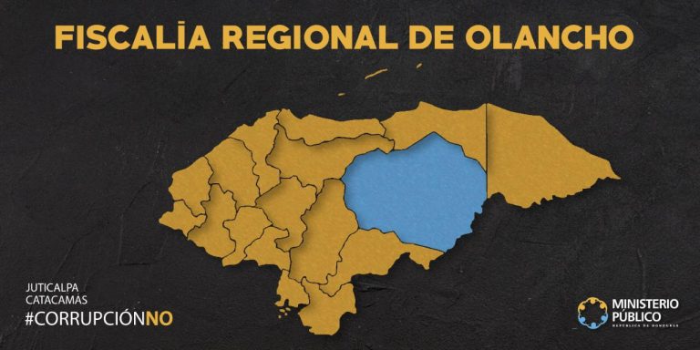 Mapa Fiscalía regional de Olancho